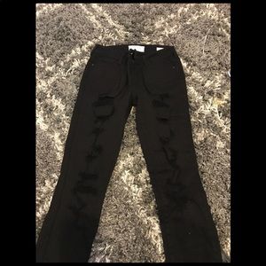 Ripped black jeans from pacsun